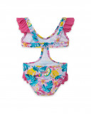Trikini fleurs fille rose tahiti Trikini fleurs fille rose tahiti