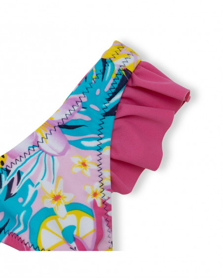 Trikini fleurs fille rose tahiti Trikini fleurs fille rose tahiti