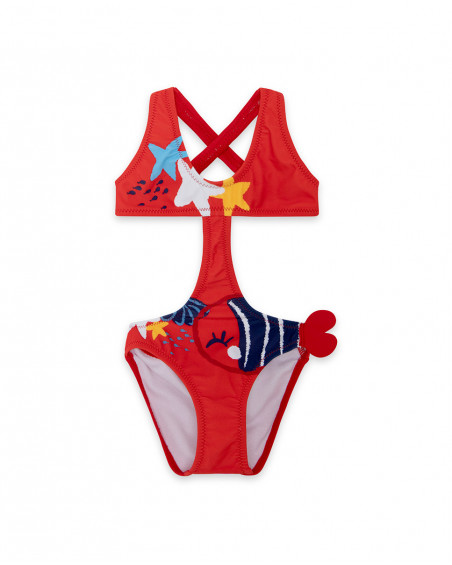 Trikini imprimé fille rouge red submarine Trikini imprimé fille rouge red submarine
