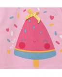 Grenouillère en jersey long avec pieds fille rose icy and sweet Grenouillère en jersey long avec pieds fille rose icy and sweet