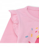 Grenouillère en jersey long avec pieds fille rose icy and sweet Grenouillère en jersey long avec pieds fille rose icy and sweet
