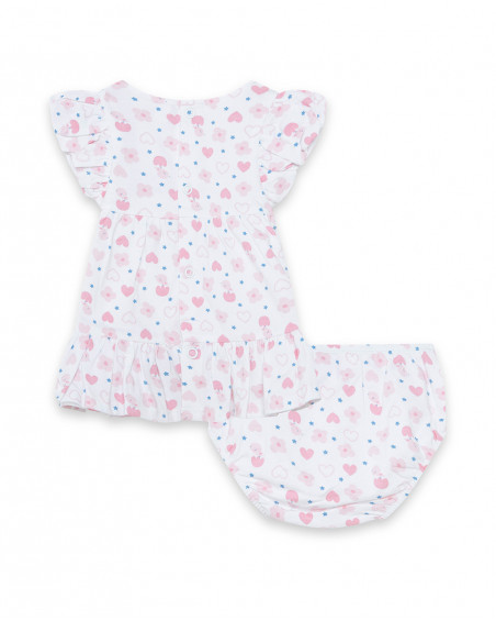 Robe en jersey imprimé fille rose so cute Robe en jersey imprimé fille rose so cute