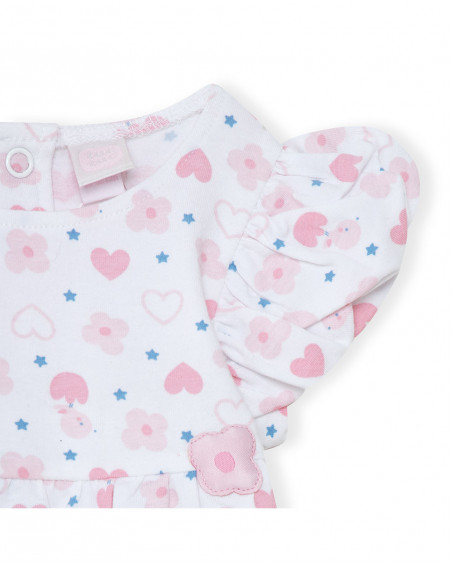 Robe en jersey imprimé fille rose so cute Robe en jersey imprimé fille rose so cute