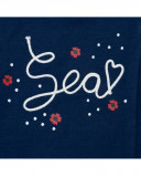 Tee-shirt et jupe en jersey fleurs fille bleu sea lovers Tee-shirt et jupe en jersey fleurs fille bleu sea lovers