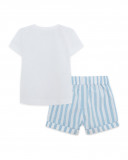 Tee-shirt en jersey et short à rayures garçon bleu so cute Tee-shirt en jersey et short à rayures garçon bleu so cute
