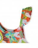 Robe en popeline imprimé fille orange summer festival Robe en popeline imprimé fille orange summer festival