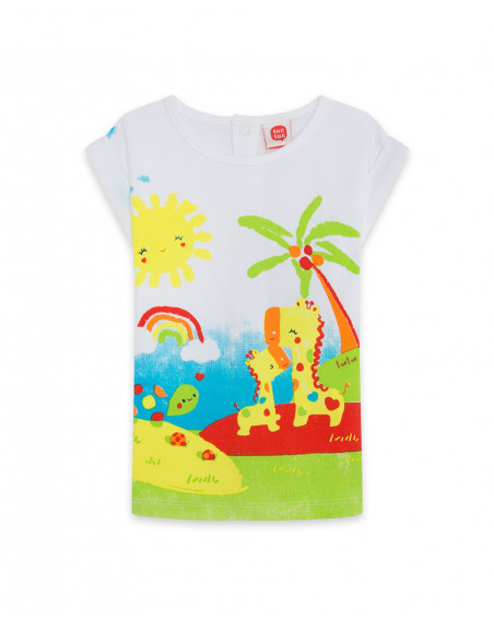 Robe en jersey imprimé fille jaune hi! sunshine Robe en jersey imprimé fille jaune hi! sunshine
