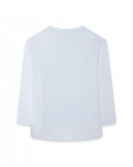 Tee-shirt en jersey manche longue garçon blanche surf club