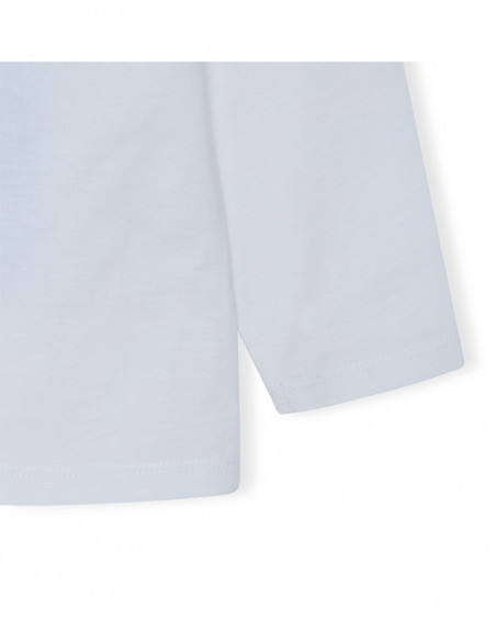 Tee-shirt en jersey manche longue garçon blanche surf club