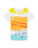 Tee-shirt en jersey imprimée garçon blanche free time Tee-shirt en jersey imprimée garçon blanche free time