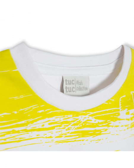 Tee-shirt en jersey imprimée garçon blanche free time