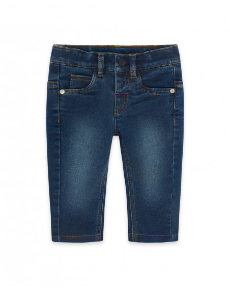 Pantalon en jeans avec poches garçon marine basicos baby Pantalon en jeans avec poches garçon marine basicos baby