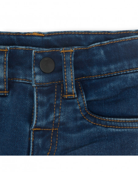 Pantalon en jeans avec poches garçon marine basicos baby Pantalon en jeans avec poches garçon marine basicos baby