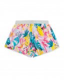 Short en jersey fleurs fille rose tahiti Short en jersey fleurs fille rose tahiti