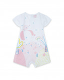 Grenouillère en jersey short fille rose so cute Grenouillère en jersey short fille rose so cute
