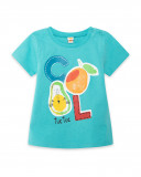 Tee-shirt en jersey imprimée garçon bleu fruitty time Tee-shirt en jersey imprimée garçon bleu fruitty time