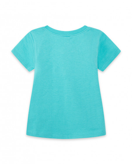 Tee-shirt en jersey imprimée garçon bleu fruitty time