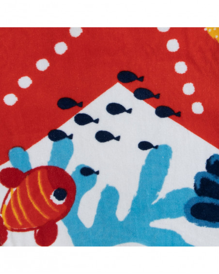 Poncho imprimé fille rouge red submarine Poncho imprimé fille rouge red submarine