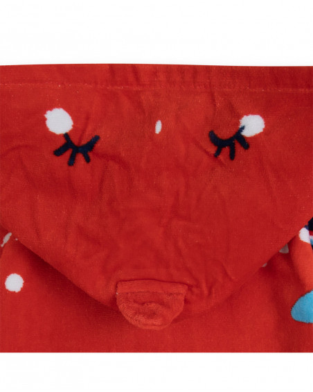 Poncho imprimé fille rouge red submarine Poncho imprimé fille rouge red submarine