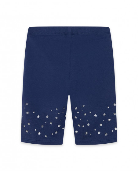 Leggings capri en jersey étoiles fille marine basicos baby