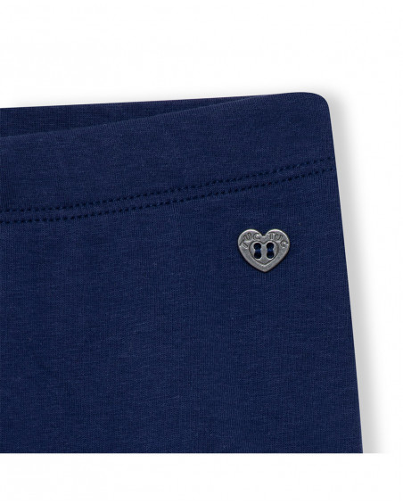 Leggings capri en jersey étoiles fille marine basicos baby