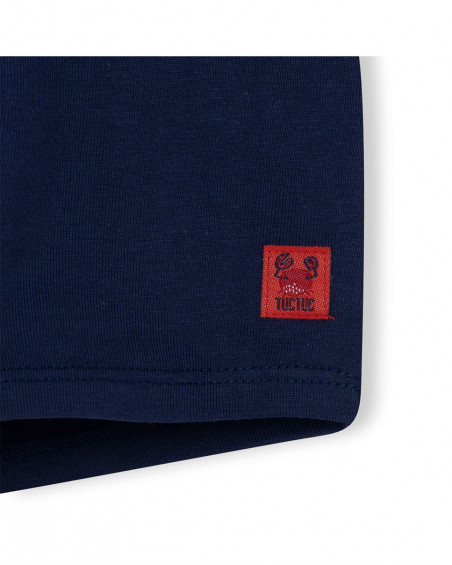 Bermuda en jersey lacets garçon bleu red submarine Bermuda en jersey lacets garçon bleu red submarine