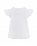 Tee-shirt en jersey volants fille blanche in the jungle Tee-shirt en jersey volants fille blanche in the jungle