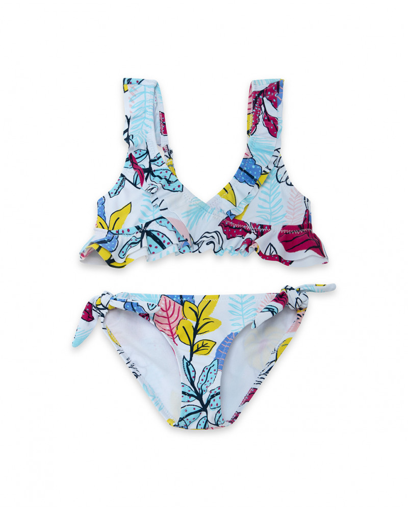 Bikini volants fille blanche island