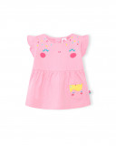 Robe en jersey visage fille rose icy and sweet Robe en jersey visage fille rose icy and sweet