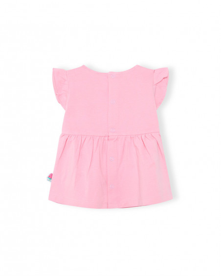 Robe en jersey visage fille rose icy and sweet Robe en jersey visage fille rose icy and sweet