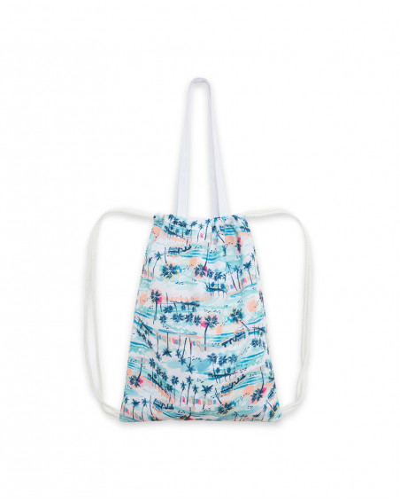 Sac en sergé imprimé fille bleu venice beach