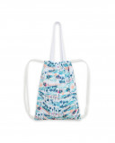 Sac en sergé imprimé fille bleu venice beach Sac en sergé imprimé fille bleu venice beach