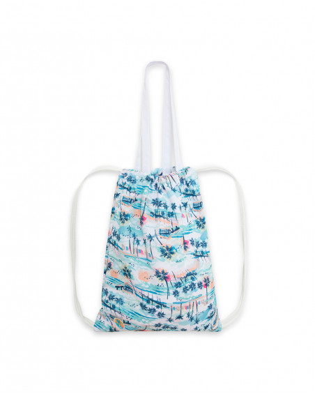 Sac en sergé imprimé fille bleu venice beach