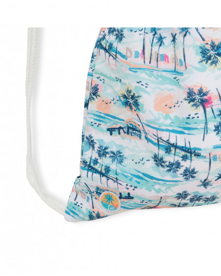 Sac en sergé imprimé fille bleu venice beach
