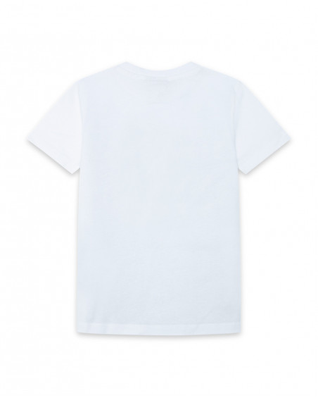Tee-shirt en jersey imprimée garçon blanche surf club Tee-shirt en jersey imprimée garçon blanche surf club