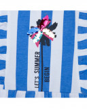 Robe en jersey à rayures fille bleu island Robe en jersey à rayures fille bleu island