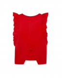 Tee-shirt en jersey et paillettes volants fille rouge red Tee-shirt en jersey et paillettes volants fille rouge red