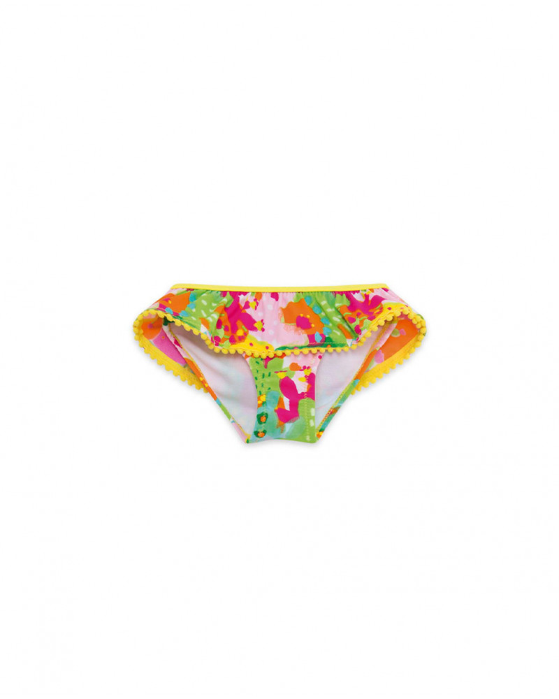 Culotte de bain volants fille jaune funcactus