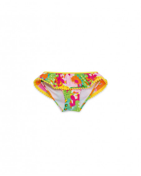 Culotte de bain volants fille jaune funcactus
