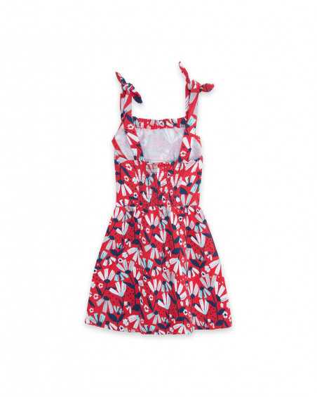 Robe en jersey bretelles fille rouge sea lovers Robe en jersey bretelles fille rouge sea lovers