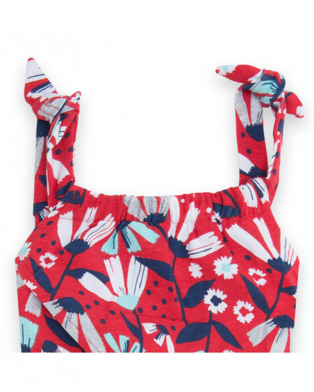 Robe en jersey bretelles fille rouge sea lovers Robe en jersey bretelles fille rouge sea lovers