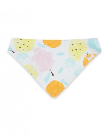 Bandana en jersey imprimée fille orange picnic time Bandana en jersey imprimée fille orange picnic time