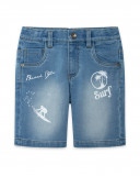 Bermuda en jeans message garçon bleu surf club Bermuda en jeans message garçon bleu surf club