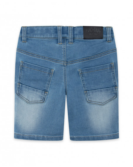 Bermuda en jeans message garçon bleu surf club Bermuda en jeans message garçon bleu surf club