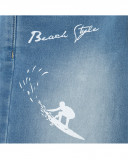 Bermuda en jeans message garçon bleu surf club Bermuda en jeans message garçon bleu surf club