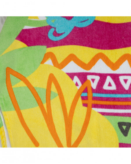 Poncho imprimé fille jaune funcactus Poncho imprimé fille jaune funcactus