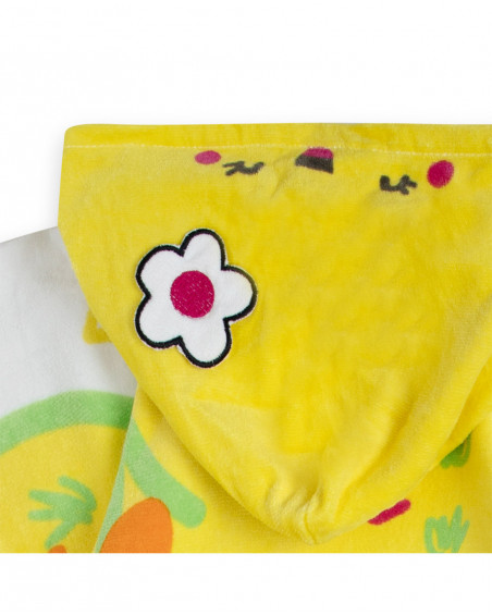 Poncho imprimé fille jaune funcactus Poncho imprimé fille jaune funcactus