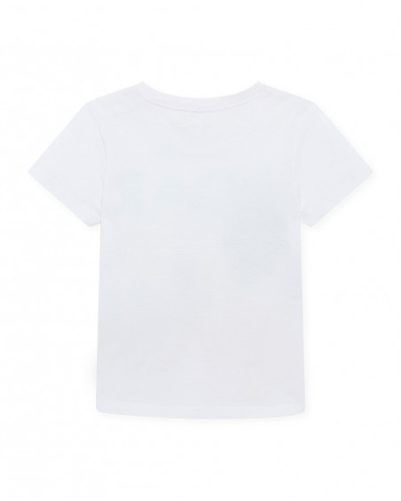 Tee-shirt en jersey message garçon blanche in the jungle Tee-shirt en jersey message garçon blanche in the jungle
