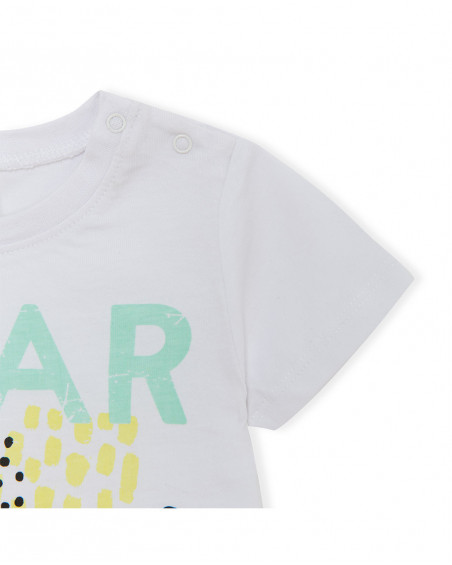 Tee-shirt en jersey message garçon blanche in the jungle Tee-shirt en jersey message garçon blanche in the jungle