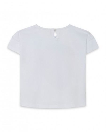 Tee-shirt en jersey fraise fille blanche fruitty time Tee-shirt en jersey fraise fille blanche fruitty time